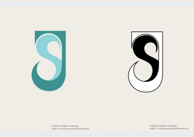 Monogram SJ — dwie wersje